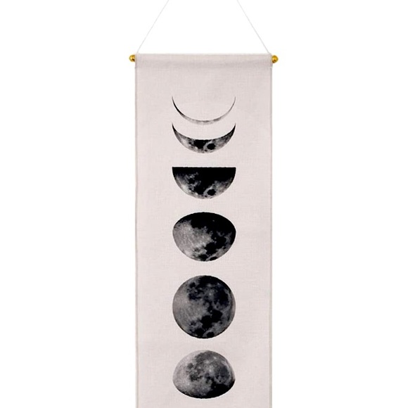 Moon Phases Art Hippie/Boho Tassel Vintage Tapestry Wall/Bedroom/Patio Decor - Picture 7 of 12